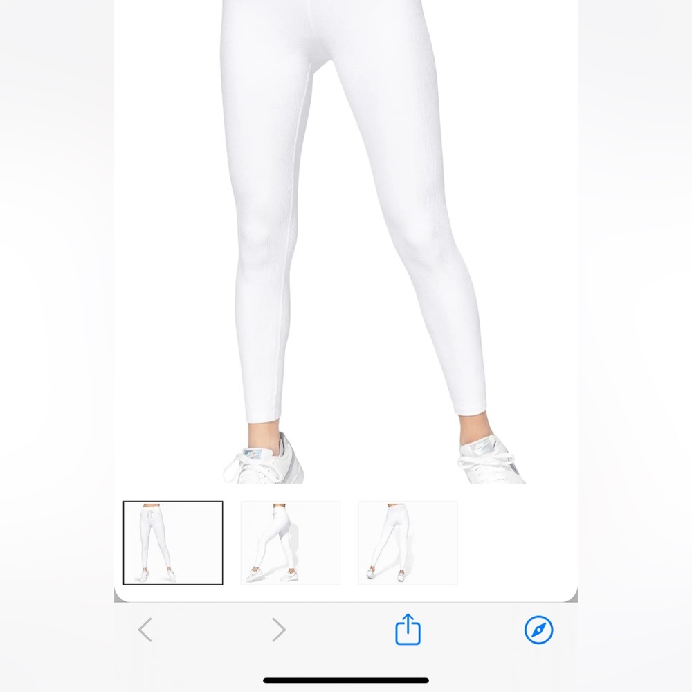 EleVen by Venus Williams White Textured Leggings - Picture 4 of 6